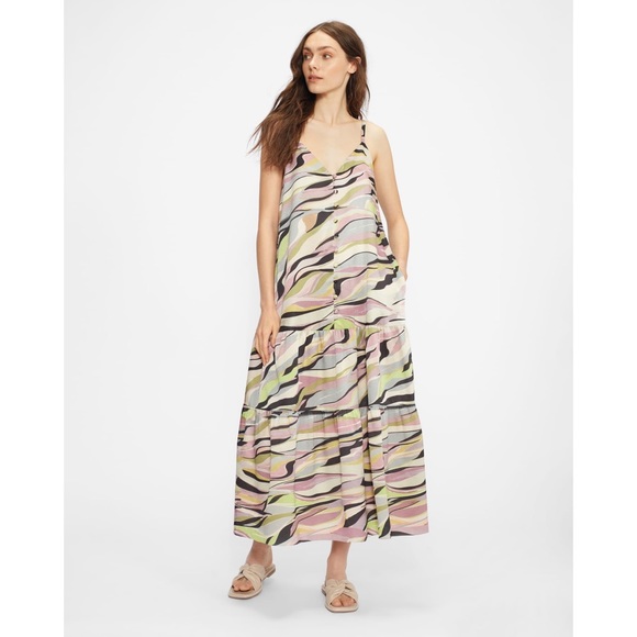 Ted Baker London Dresses & Skirts - Ted Baker Warrenn spaghetti strap button down front maxi dress Size 10 Medium